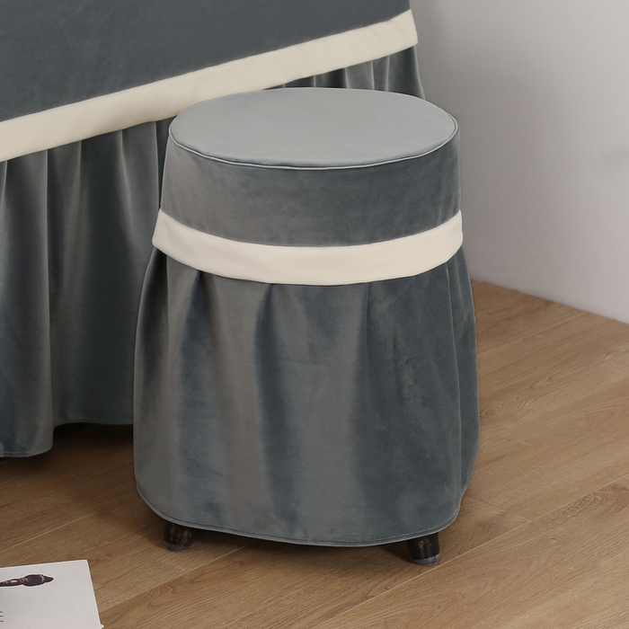 91家纺网 家纺一手货源 找家纺 琪宝阁 2024新款立体绒小时代美 容床罩套件 1号：浅灰