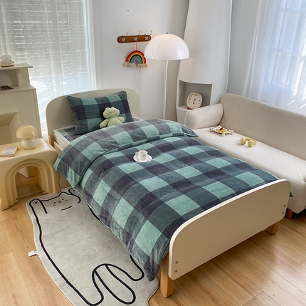 91家纺网 家纺一手货源 找家纺 （总）凌云家纺 2025新款牛奶绒被套单价加绒被罩床褥三件套