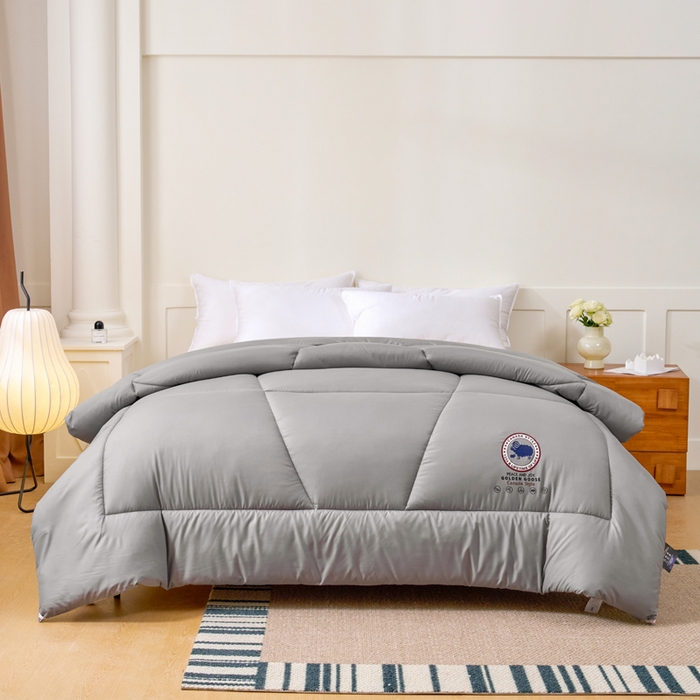 91家纺网 家纺一手货源 找家纺 招财狼家纺 2024新款速暖石墨烯冬被被子被芯 灰色