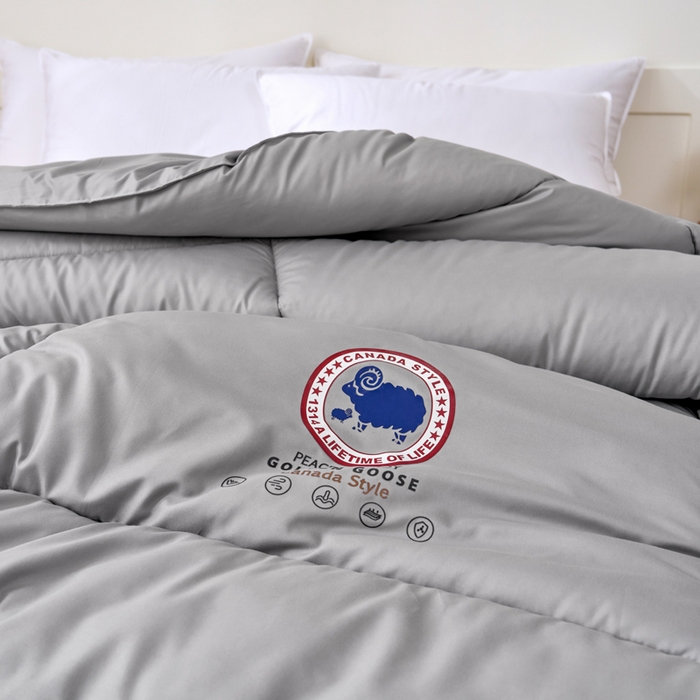 91家纺网 家纺一手货源 找家纺 招财狼家纺 2024新款速暖石墨烯冬被被子被芯 灰色