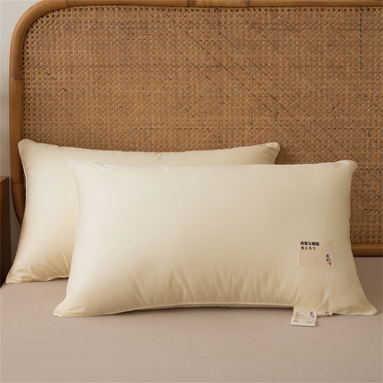 91家纺网 家纺一手货源 找家纺 （总）呆头鹅 2024新款A类全棉质朴系列单边枕 枕芯枕头五星酒店仪征羽丝绒母婴级无荧光甲醛