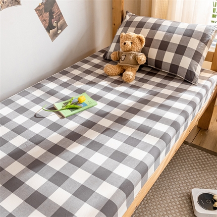 91家纺网 家纺一手货源 找家纺 （总）蓝巢家纺 2024新款全棉色织水洗棉学生季单床笠