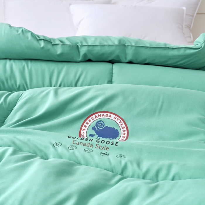 91家纺网 家纺一手货源 找家纺 招财狼家纺 2024新款速暖石墨烯冬被被子被芯 绿色