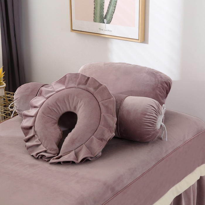 91家纺网 家纺一手货源 找家纺 琪宝阁 2024新款立体绒小时代美 容床罩套件 15号：豆沙