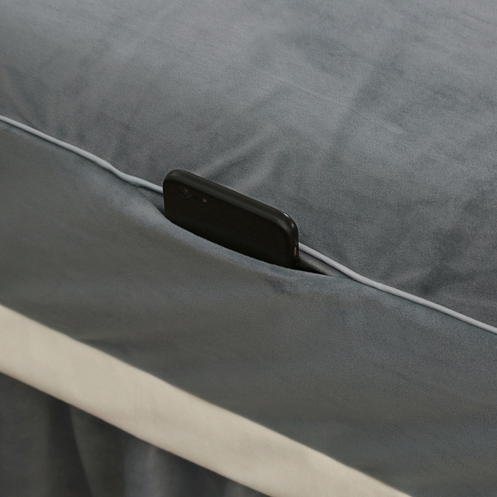 91家纺网 家纺一手货源 找家纺 琪宝阁 2024新款立体绒小时代美 容床罩套件 1号：浅灰