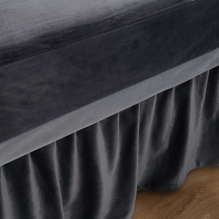 91家纺网 家纺一手货源 找家纺 琪宝阁 2024新款立体绒小时代美 容床罩套件 11号：深灰拼浅灰