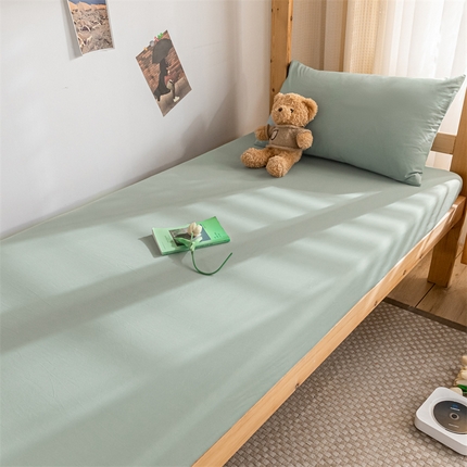 91家纺网 家纺一手货源 找家纺 （总）蓝巢家纺 2024新款全棉色织水洗棉学生季单床笠