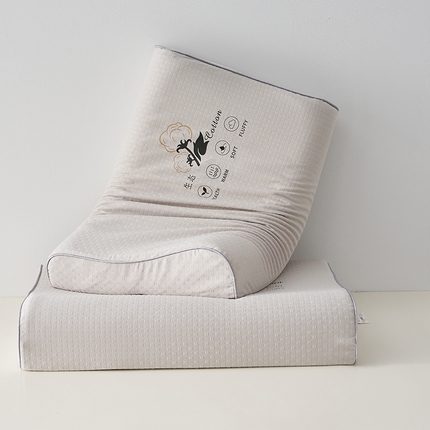 91家纺网 家纺一手货源 找家纺 乐可 2024新款生态乳胶枕枕头枕芯 生态乳胶枕-平面/灰【一对】