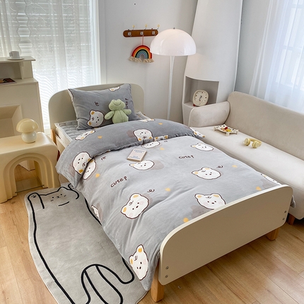 91家纺网 家纺一手货源 找家纺 （总）凌云家纺 2025新款牛奶绒被套单价加绒被罩床褥三件套