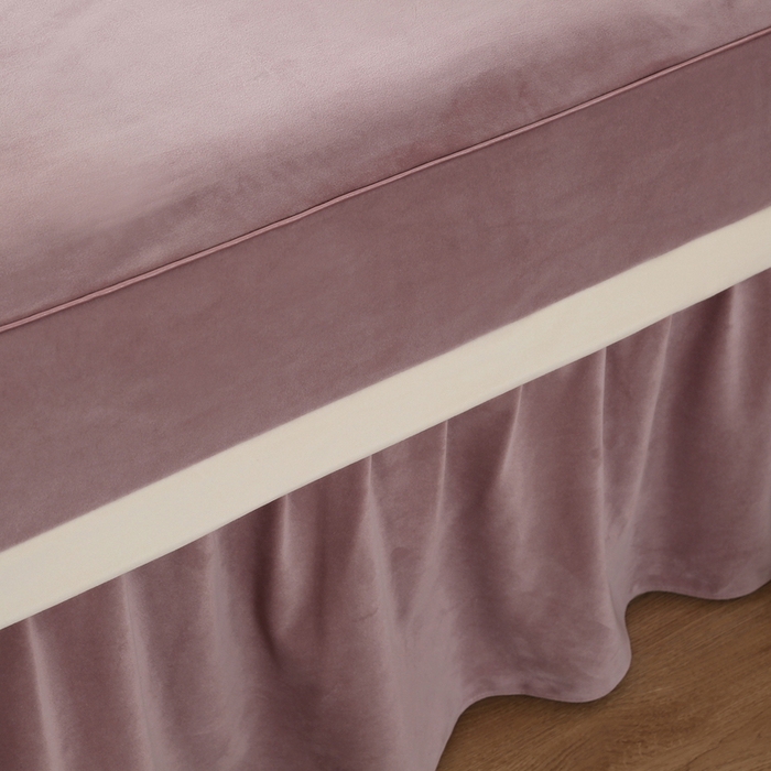 91家纺网 家纺一手货源 找家纺 琪宝阁 2024新款立体绒小时代美 容床罩套件 15号：豆沙