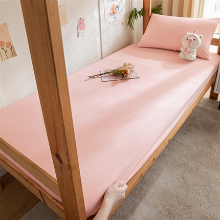 91家纺网 家纺一手货源 找家纺 （总）蓝巢家纺 2024新款全棉色织水洗棉学生季单床笠