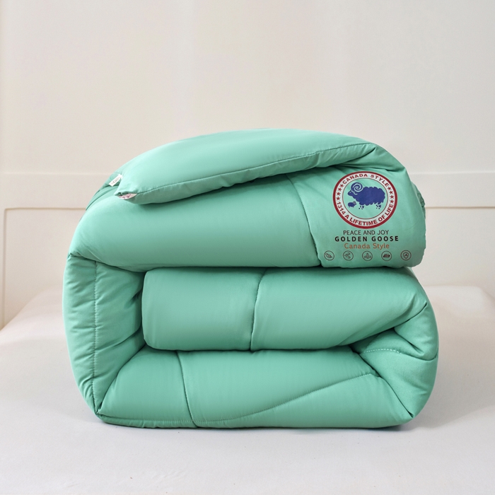 91家纺网 家纺一手货源 找家纺 招财狼家纺 2024新款速暖石墨烯冬被被子被芯 绿色