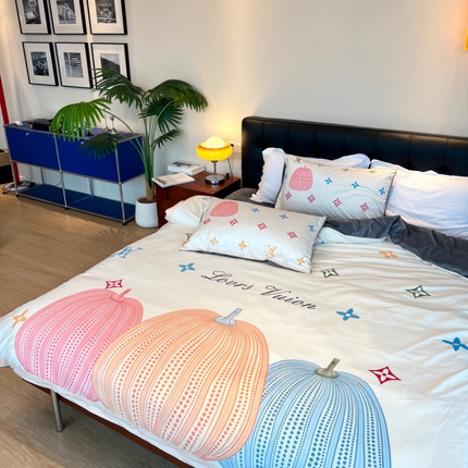 棉生活家纺 2024新款婴儿绒宝宝绒大版轻奢风系列四件套 南瓜派