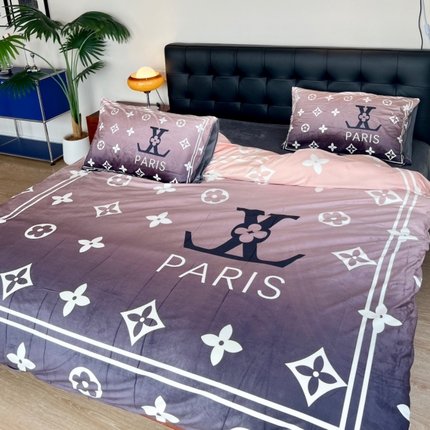 棉生活家纺 2024新款婴儿绒宝宝绒大版轻奢风系列四件套 爱在巴黎