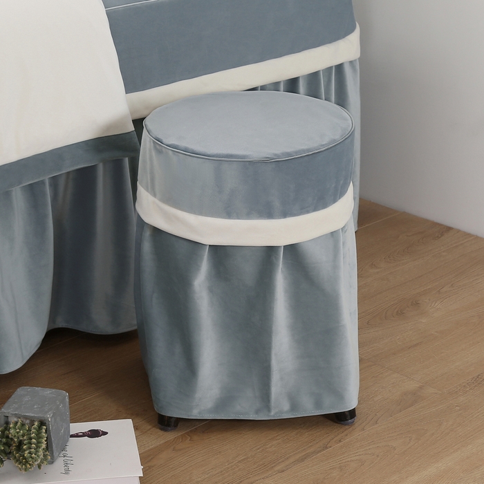 91家纺网 家纺一手货源 找家纺 琪宝阁 2024新款立体绒小时代美 容床罩套件 5号：蓝灰