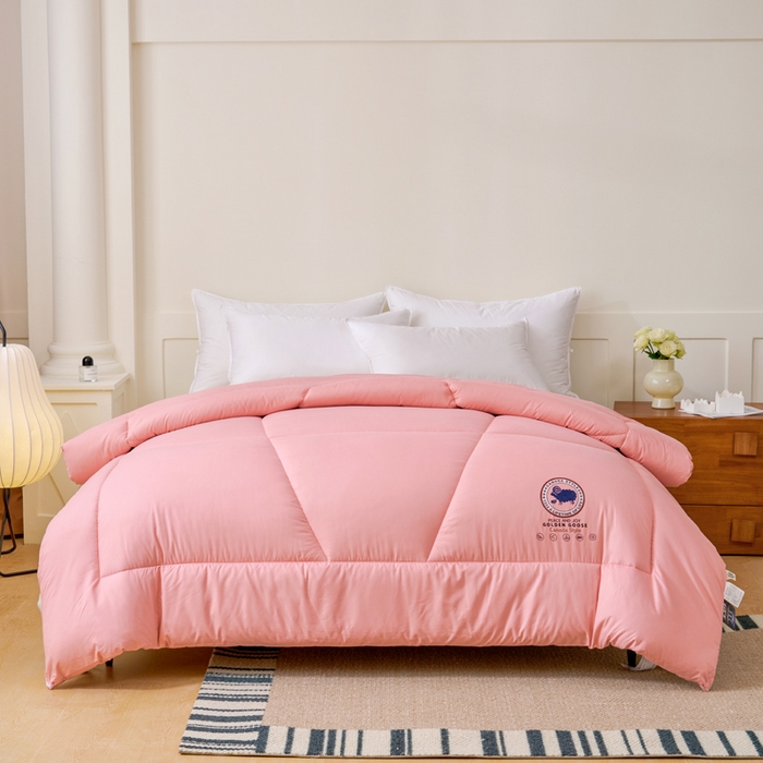 91家纺网 家纺一手货源 找家纺 招财狼家纺 2024新款速暖石墨烯冬被被子被芯 粉色