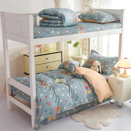 91家纺网 家纺一手货源 找家纺 （总）棉立方家纺 2024新款加厚学生床全棉三件套