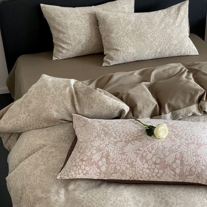 91家纺网 家纺一手货源 找家纺 赫帛 2024新款60支全棉色织提花水洗棉-七草 七草-绿色