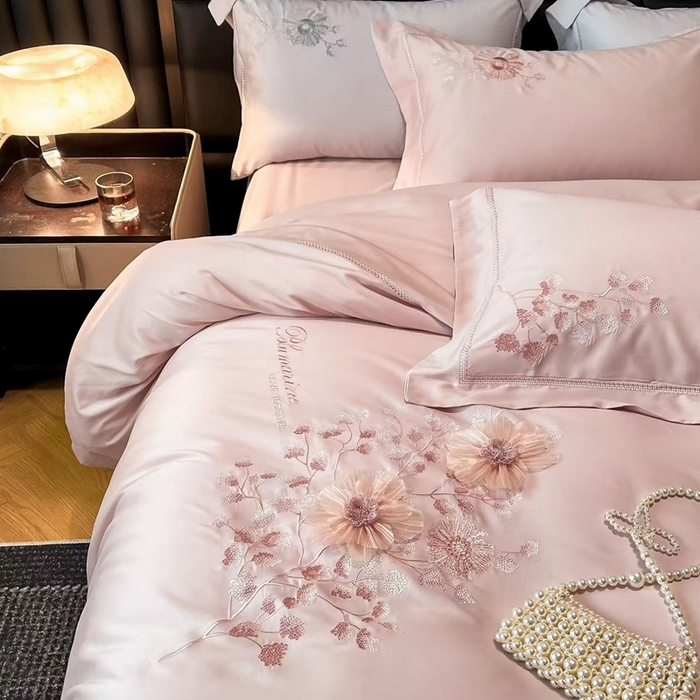 91家纺网 家纺一手货源 找家纺 玖玖爱家纺 2024新款艾阳绒四件套-西班牙庄园 西班牙庄园粉