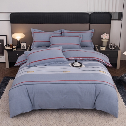 91家纺网 家纺一手货源 找家纺 （总2）喜四方 2024新款全棉磨毛纯棉印花四件套