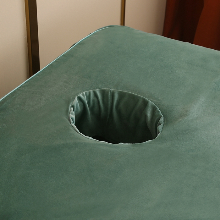 91家纺网 家纺一手货源 找家纺 琪宝阁 2024新款立丝绒美 容床罩套件-欧若拉 绿色