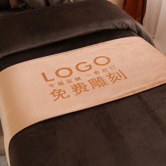 91家纺网 家纺一手货源 找家纺 琪宝阁 2024新款立丝绒美 容床罩套件-欧若拉 咖啡