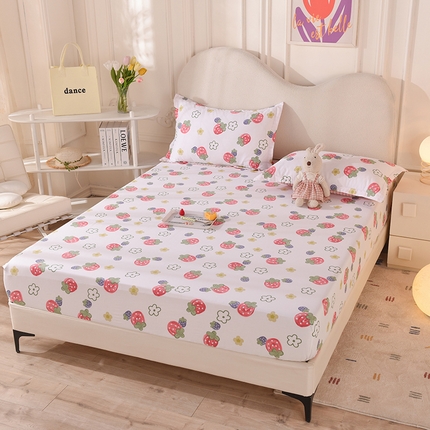 91家纺网 家纺一手货源 找家纺 （总）棉立方家纺 2023新款全棉喷气印花四件套及单品-单床笠