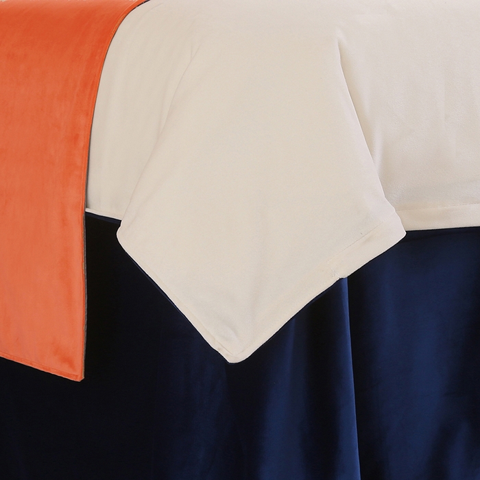 91家纺网 家纺一手货源 找家纺 琪宝阁 2024新款立丝绒美 容床罩套件-欧若拉 深蓝