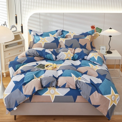 91家纺网 家纺一手货源 找家纺 （总）京天家纺 2024新款40支全棉12868床笠款四件套