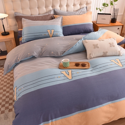 91家纺网 家纺一手货源 找家纺 （总）棉立方家纺 2023新款全棉喷气印花四件套及单品-床单款四件套