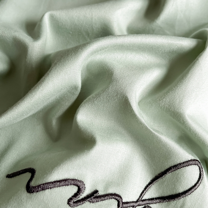 91家纺网 家纺一手货源 找家纺 一帆毯业 2024新款全棉纯色刺绣麻绳滚边四件套 繁星蓝