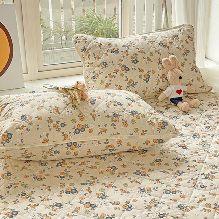 91家纺网 家纺一手货源 找家纺 （总）棉立方家纺 2023新款全棉夹棉喷气印花四件套及单品-单枕套