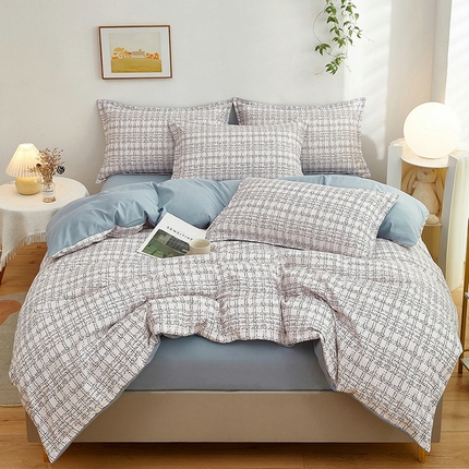 91家纺网 家纺一手货源 找家纺 （总）京天家纺 2024新款亲肤水洗棉床笠款四件套