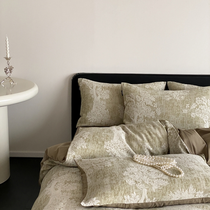 91家纺网 家纺一手货源 找家纺 （总）赫帛 2024新款60支全棉色织提花水洗棉-椿野