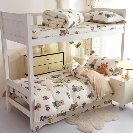 91家纺网 家纺一手货源 找家纺 （总）棉立方家纺 2024新款加厚学生床全棉三件套