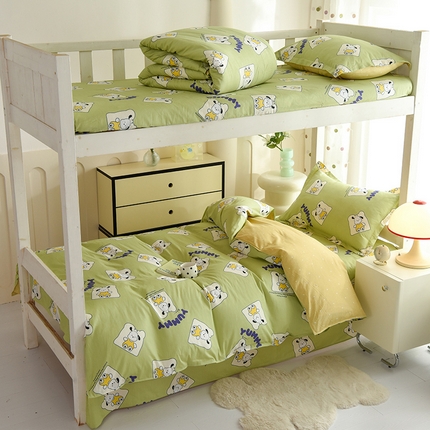 91家纺网 家纺一手货源 找家纺 （总）棉立方家纺 2024新款加厚学生床全棉三件套