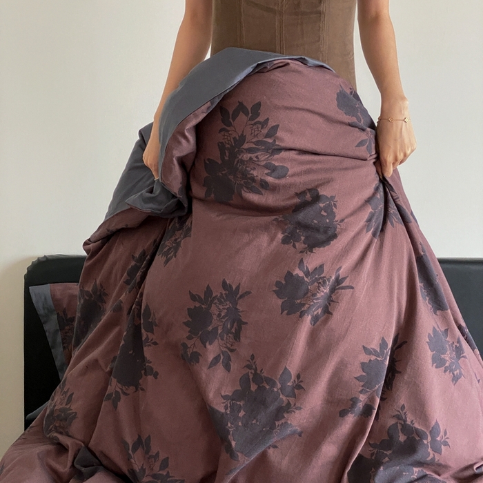 91家纺网 家纺一手货源 找家纺 赫帛 2024新款60支全棉色织提花水洗棉-伊芙 伊芙-玫瑰棕