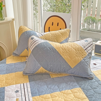 91家纺网 家纺一手货源 找家纺 （总）棉立方家纺 2023新款全棉夹棉喷气印花四件套及单品-单枕套