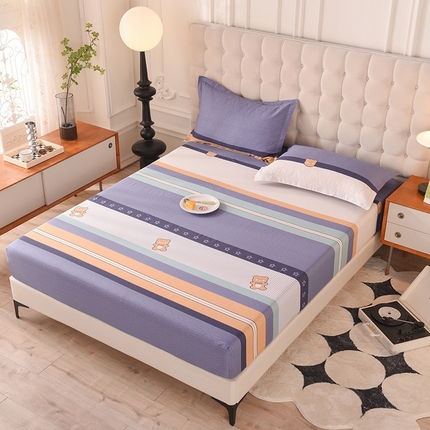 91家纺网 家纺一手货源 找家纺 （总）棉立方家纺 2023新款全棉喷气印花四件套及单品-单床笠