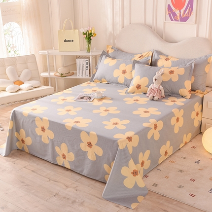 91家纺网 家纺一手货源 找家纺 （总）棉立方家纺 2023新款全棉喷气印花四件套及单品-单床单