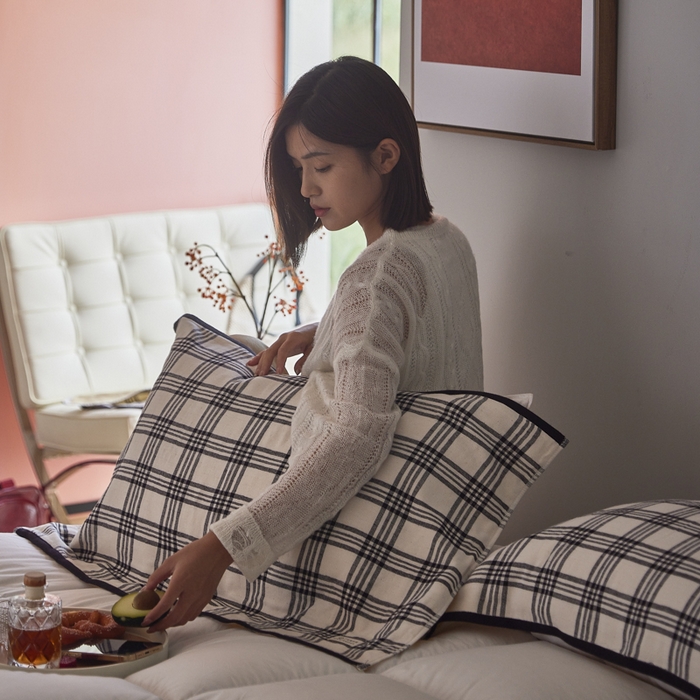 91家纺网 家纺一手货源 找家纺 爱港家纺 2024新款专版双面全棉情侣枕巾双人单人款织边枕巾 至简-白一对