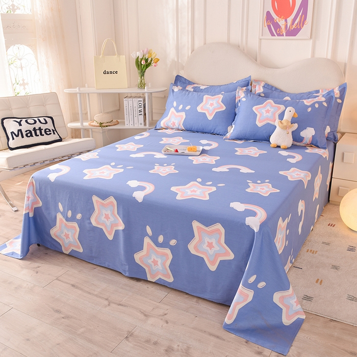 91家纺网 家纺一手货源 找家纺 （总）棉立方家纺 2023新款全棉喷气印花四件套及单品-单床单