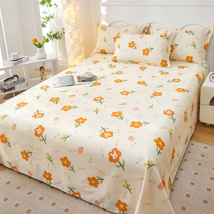 91家纺网 家纺一手货源 找家纺 （总）京天家纺 2024新款12868全棉直角单品床单