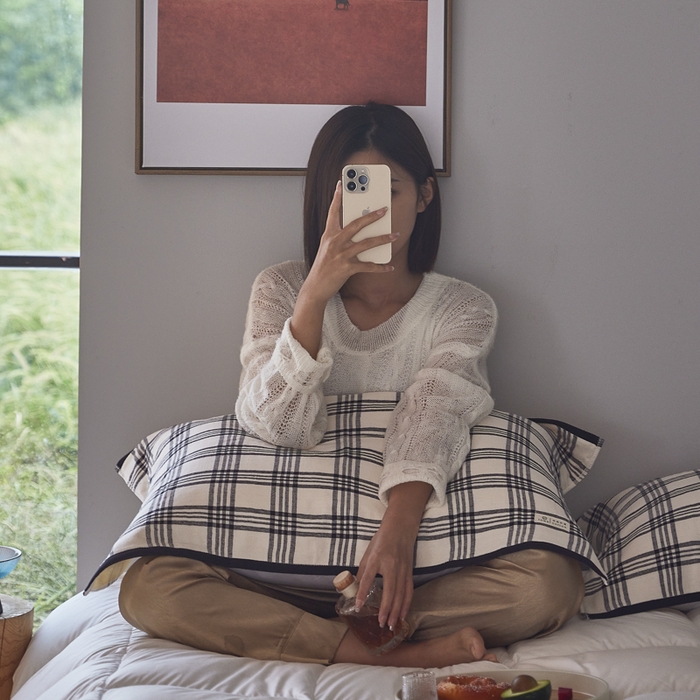 91家纺网 家纺一手货源 找家纺 爱港家纺 2024新款专版双面全棉情侣枕巾双人单人款织边枕巾 至简-白一对