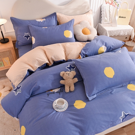 91家纺网 家纺一手货源 找家纺 （总）棉立方家纺 2023新款全棉喷气印花四件套及单品-床单款四件套