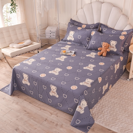 91家纺网 家纺一手货源 找家纺 （总）棉立方家纺 2023新款全棉喷气印花四件套及单品-单床单