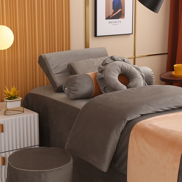 91家纺网 家纺一手货源 找家纺 琪宝阁 2024新款立丝绒美 容床罩套件-欧若拉 香槟