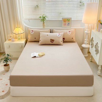 91家纺网 家纺一手货源 找家纺 （总）雅阁尔 2024新款水洗云朵棉单品系列-床笠单件单床笠