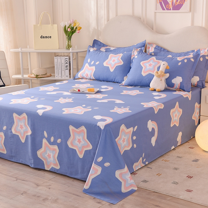 91家纺网 家纺一手货源 找家纺 （总）棉立方家纺 2023新款全棉喷气印花四件套及单品-单床单