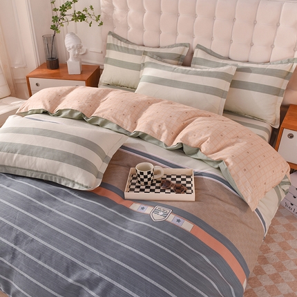 91家纺网 家纺一手货源 找家纺 （总）棉立方家纺 2023新款全棉喷气印花四件套及单品-床单款四件套